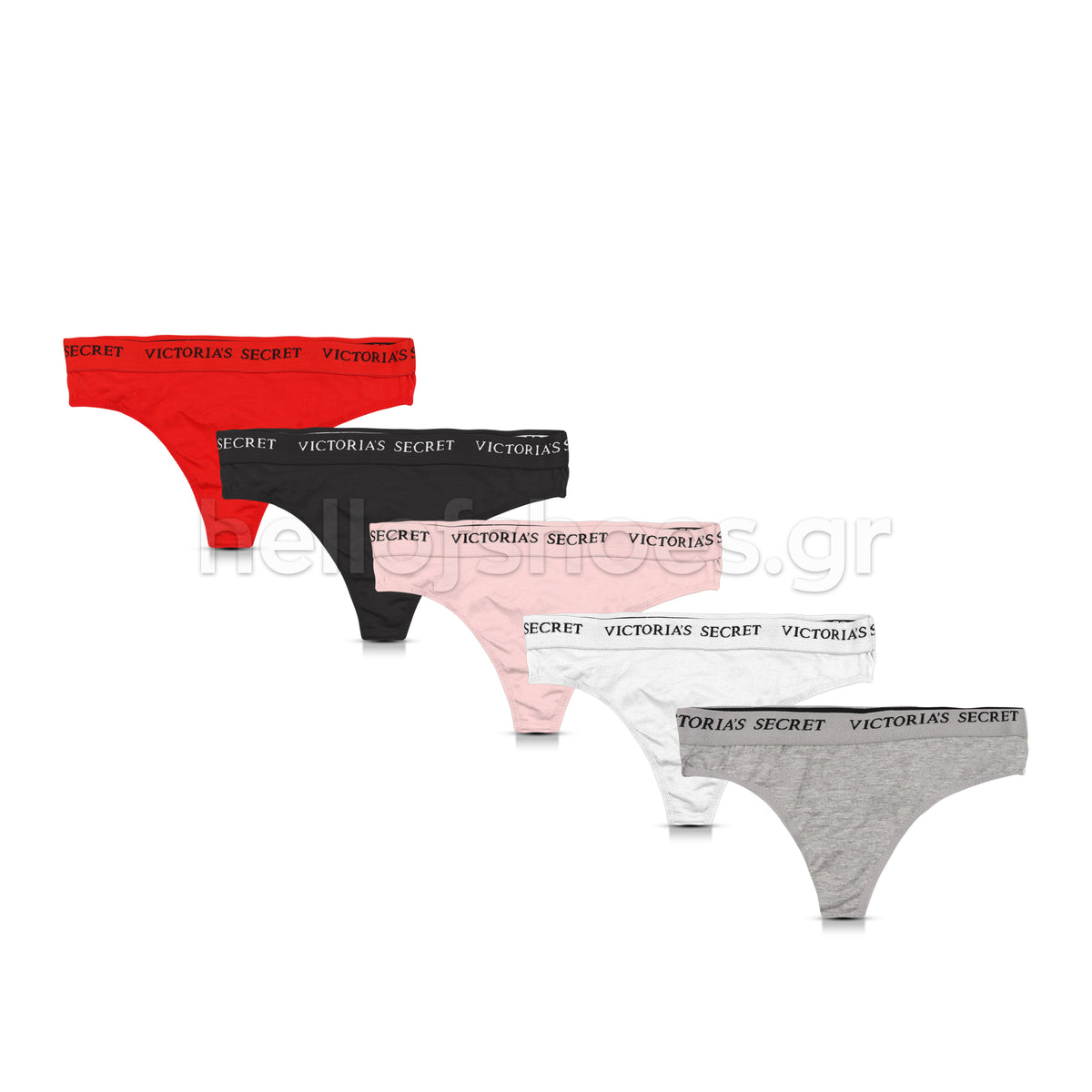 Victoria’s Secret – Σετ Γυναικεία String 5 Τεμαχίων με Logo Λάστιχο