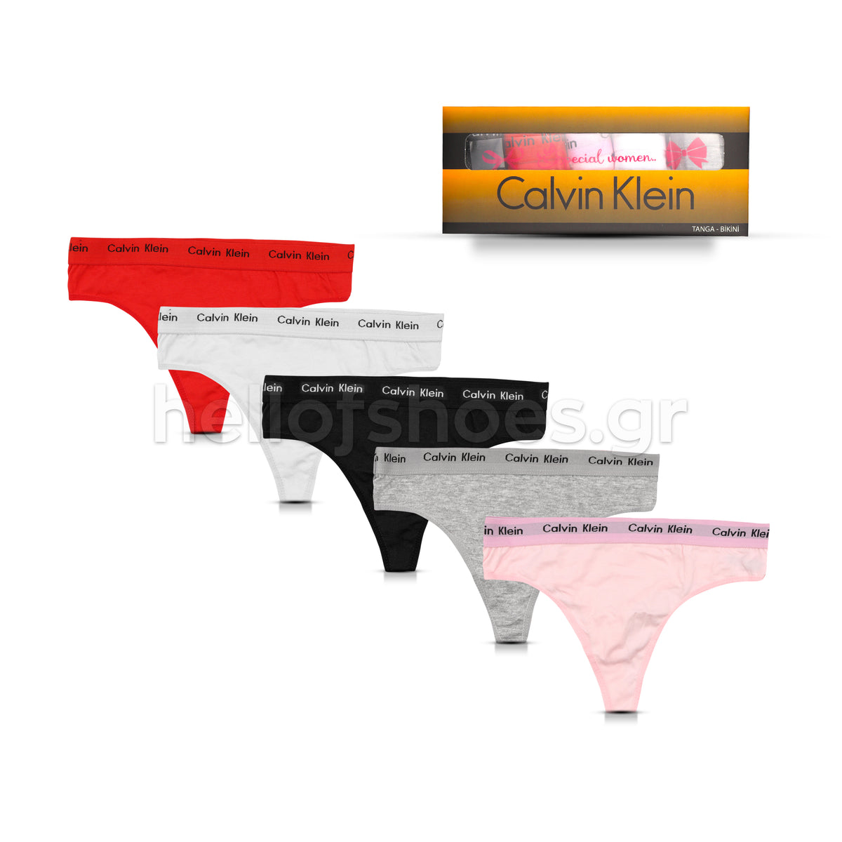 Calvin Klein – Γυναικεία String Εσώρουχα 5 Τεμαχίων – Classic Colors