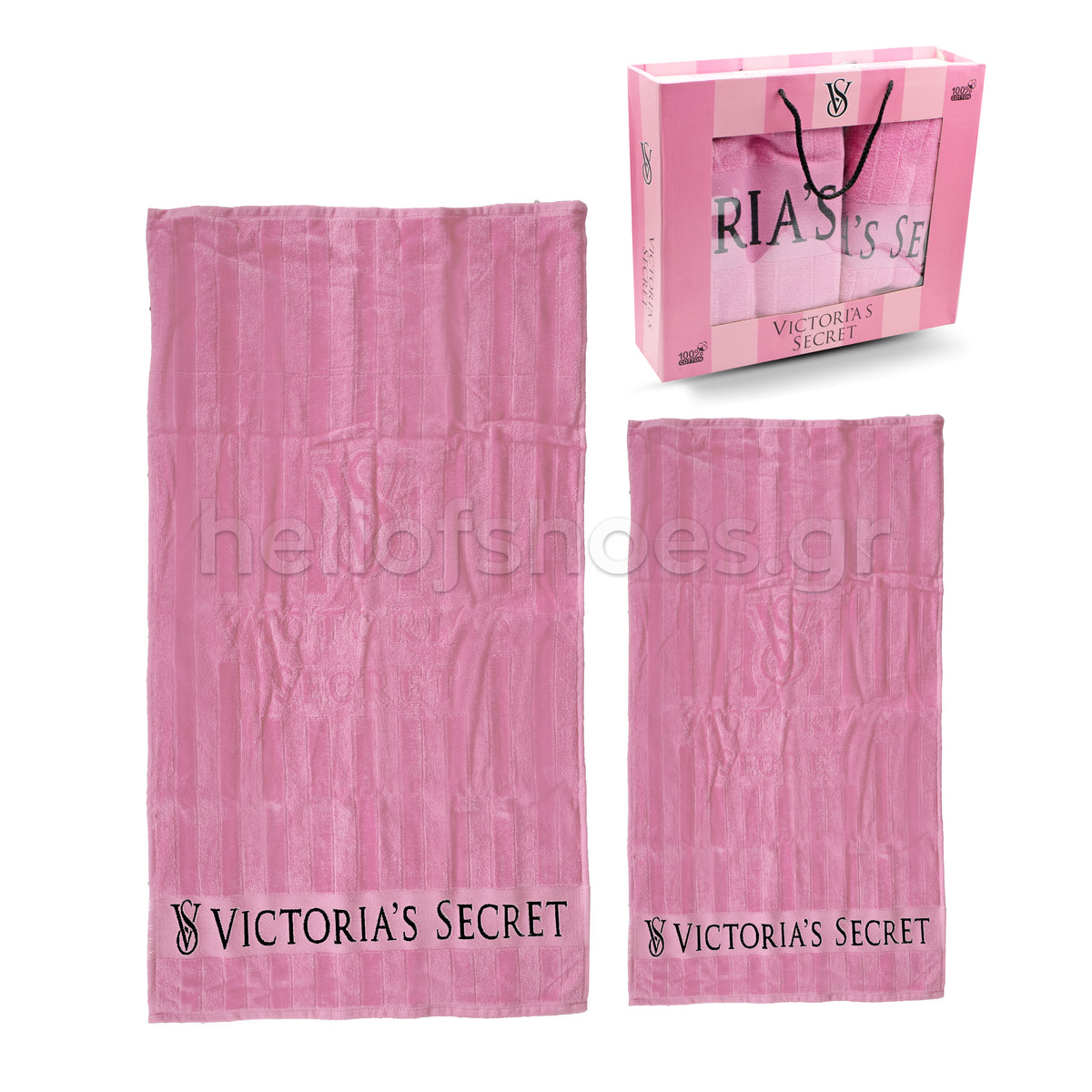 Victoria’s Secret – Σετ Πετσέτες Μπάνιου 2 Τεμαχίων 100% Βαμβακερές – Ροζ