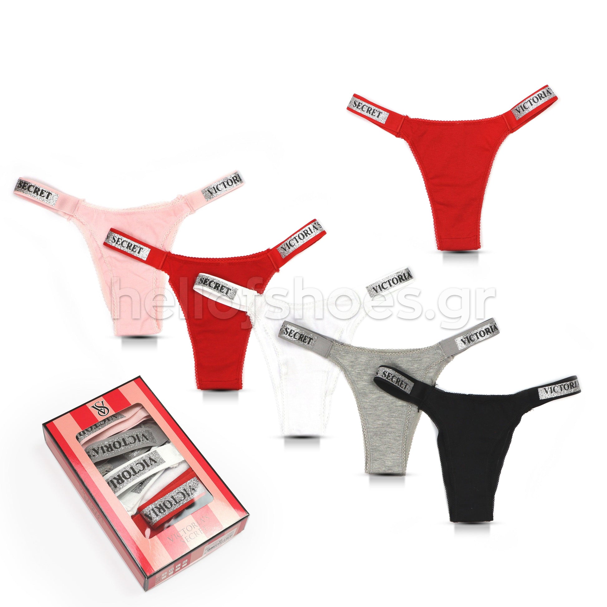 Victoria’s Secret “Glam Elastic” Σετ Γυναικεία Brazilian– 5 Τεμάχια - Hellofshoes