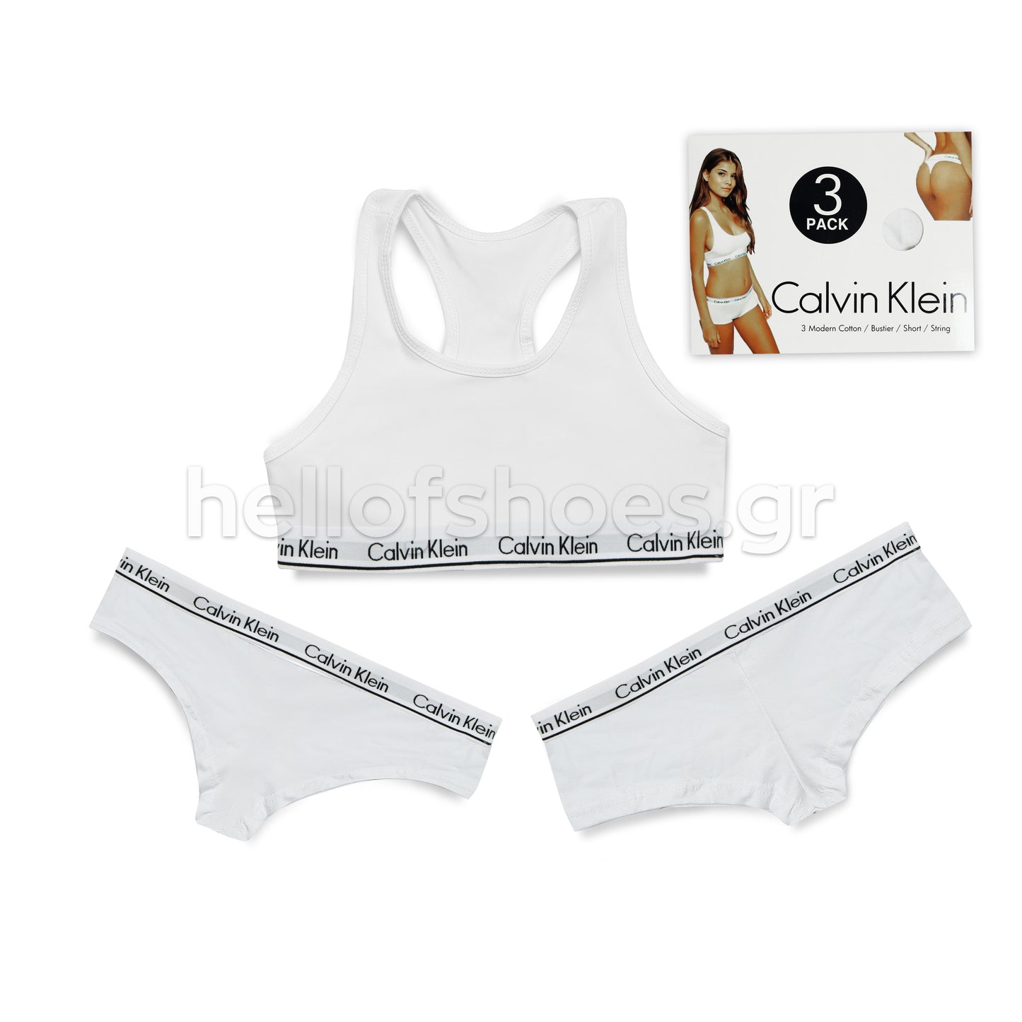 Σετ Εσώρουχα Calvin Klein – 3 Τεμάχια (1 Μπουστάκι & 2 Σλιπ)