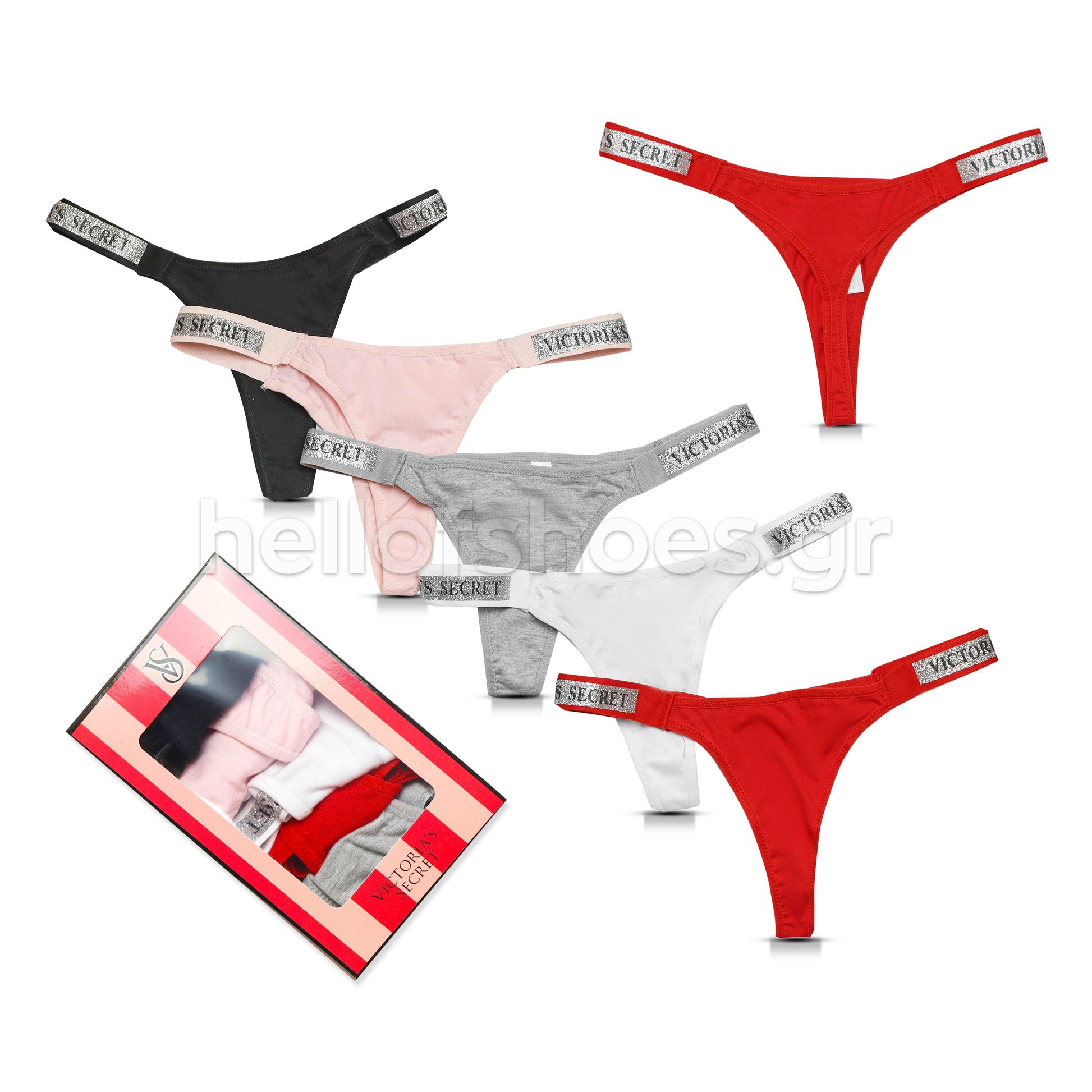 Victoria’s Secret “Glam Elastic” Σετ Γυναικεία String – 5 Τεμάχια - Hellofshoes